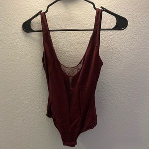 NWOT Vince Camuto small bodysuit deep red/maroon